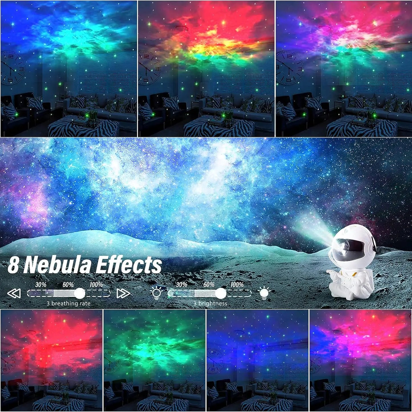 Astronaut Galaxy Night Light Projector