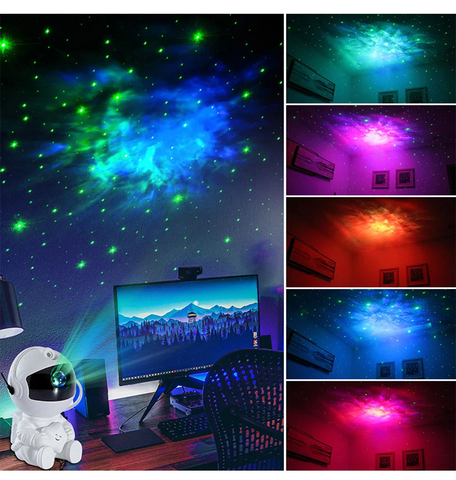 Astronaut Galaxy Night Light Projector